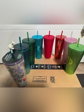 13 Cups Total!! 8 New Starbucks Reusable Tumblers and 5 Used.